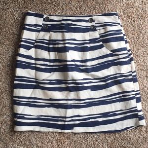 White and blue skirt